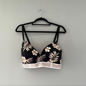 Victoria’s Secret PINK Tropical Floral Print Bra Wear Everywhere Wireless 36D